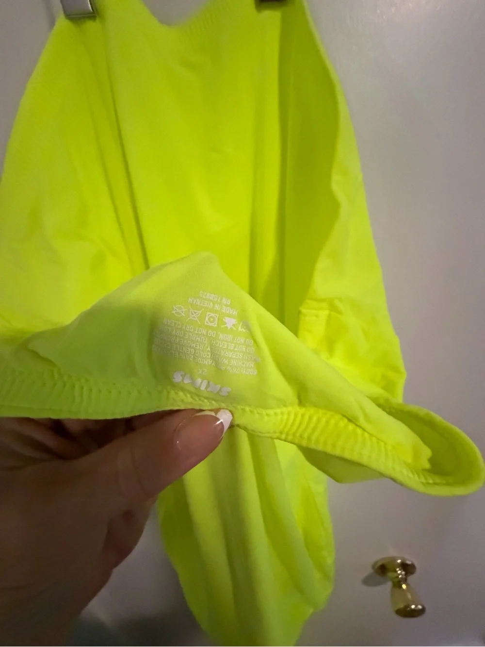 Skims Strapless Fits Everybody Neon Green dress